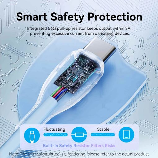 Εικόνα της Καλώδιο Vention USB-A Male to USB-C Male 3A 18W PVC Type 0.25m Blue CTWSC