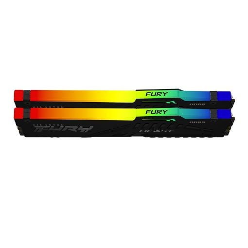 Εικόνα της Ram Kingston Fury Beast RGB 32GB (2x 16GB) DDR5-6800MHz CL34 Black KF568C34BBEAK2-32