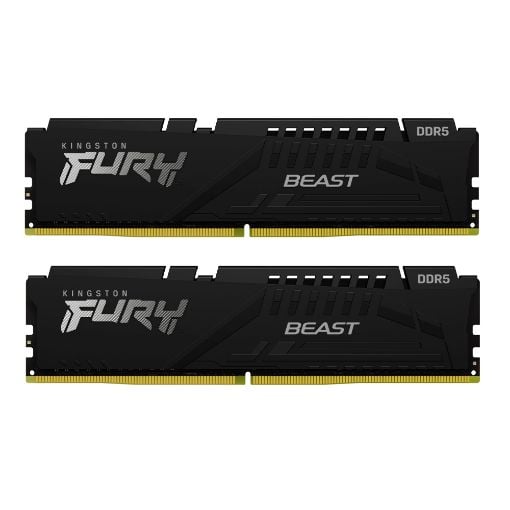 Εικόνα της Ram Kingston Fury Beast 16GB (2 x 8GB) DDR5-6000MHz CL30 Black KF560C30BBEK2-16
