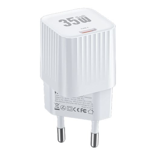 Εικόνα της Φορτιστής WK GaN WP-U13 USB-C 35W White