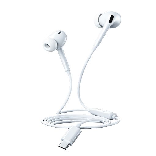 Εικόνα της Earphones WK YB06 USB-C 1.2m White