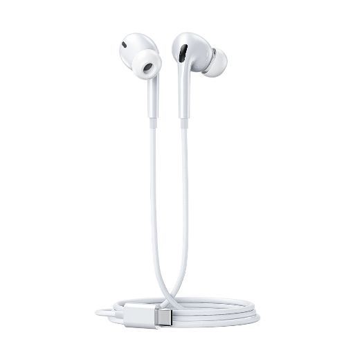 Εικόνα της Earphones WK YB06 USB-C 1.2m White