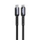 Εικόνα της Καλώδιο WK USB-C Male to USB-C Male 65W LED 1.2m Black WDC-C14