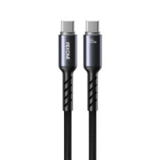 Εικόνα της Καλώδιο WK USB-C Male to USB-C Male 65W LED 1.2m Black WDC-C14