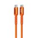 Εικόνα της Καλώδιο WK USB-C Male to USB-C Male 65W LED 1.2m Orange WDC-C14