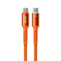 Εικόνα της Καλώδιο WK USB-C Male to USB-C Male 65W LED 1.2m Orange WDC-C14