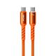 Εικόνα της Καλώδιο WK USB-C Male to USB-C Male 65W LED 1.2m Orange WDC-C14