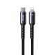 Εικόνα της Καλώδιο WK USB-C Male to Lightning 35W LED 1.2m Black WDC-C15