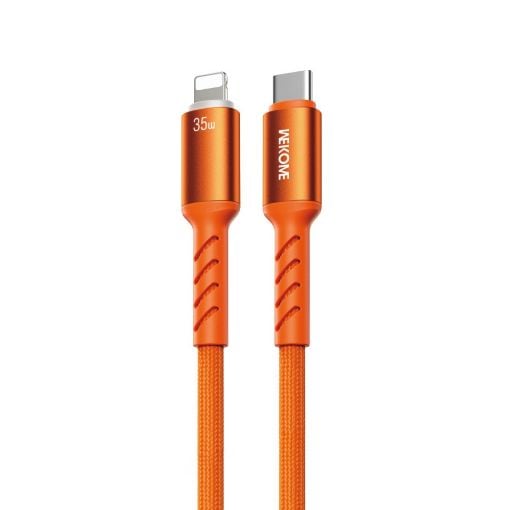 Εικόνα της Καλώδιο WK USB-C Male to Lightning 35W LED 1.2m Orange WDC-C15