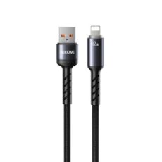 Εικόνα της Καλώδιο WK USB-A Male to Lightning 12W LED 1.2m Black WDC-C13i