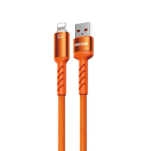 Εικόνα της Καλώδιο WK USB-A Male to Lightning 12W LED 1.2m Orange WDC-C13i