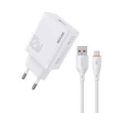 Εικόνα της Φορτιστής WK USB-A 12W με καλώδιο Micro-USB White