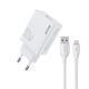 Εικόνα της Φορτιστής WK USB-A 12W με καλώδιο Micro-USB White