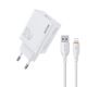 Εικόνα της Φορτιστής WK USB-A 12W με καλώδιο Lightning White