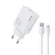 Εικόνα της Φορτιστής WK USB-A 12W με καλώδιο USB-C White