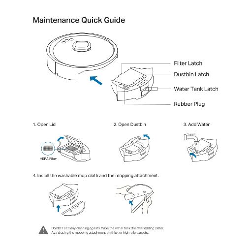 Εικόνα της TP-Link Tapo Robot Vacuum 2-in-1 Dustbin & Water Tank