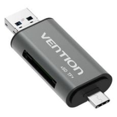 Εικόνα της Card Reader Vention USB-C/USB-A 2.0/Micro USB Gray CCJH0