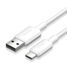 Εικόνα της Καλώδιο Vention USB-A Male to USB-C Male 3A Flexible PVC 1.5m White CWAWG