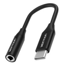 Εικόνα της Adapter Vention USB-C Male to 3.5mm Female 0.1m Black BIHBA