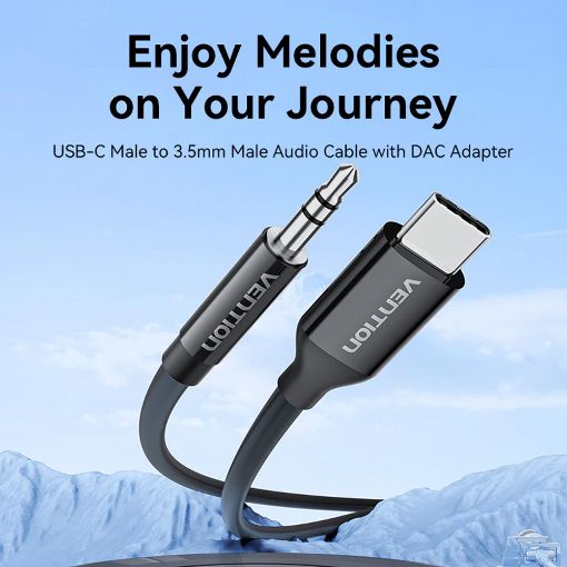 Εικόνα της Καλώδιο Vention USB-C Male to 3.5mm Male ABS 1.5m Black BIFBG