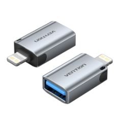 Εικόνα της Adapter Vention USB-A Female to Lightning Male OTG Gray CUCH0