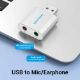 Εικόνα της External SoundCard Vention USB Metal Silvery VAB-S13