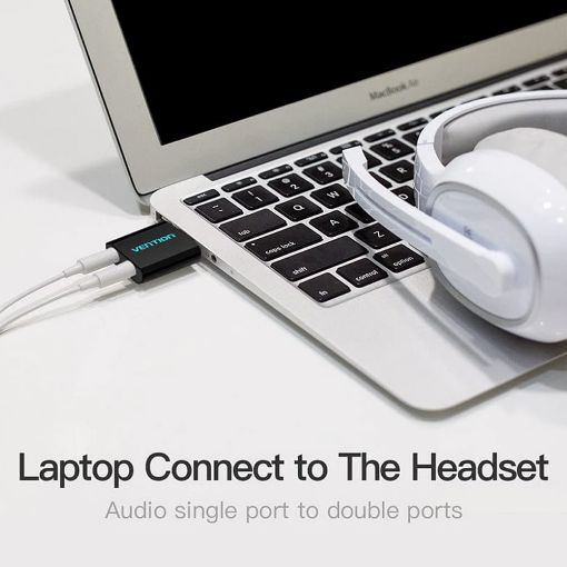 Εικόνα της External SoundCard Vention USB Metal Black VAB-S17-B