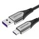 Εικόνα της Καλώδιο Vention USB-A Male to USB-C Male 5A 1m Gray COFHF