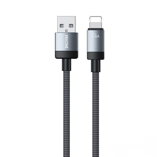 Εικόνα της Καλώδιο WK USB-A Male to Lightning 2.4A 1m Black WDC-97i