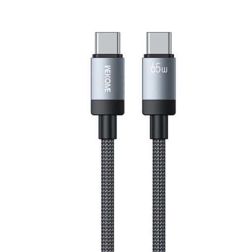 Εικόνα της Καλώδιο WK USB-C Male to USB-C Male 65W 1m Black WDC-98