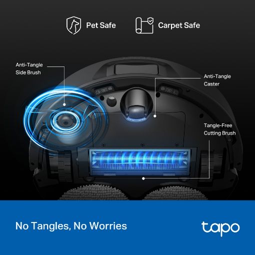 Εικόνα της Σκούπα Ρομπότ TP-Link Tapo RV50 Pro Omni + Advanced Self-Cleaning Docking Station Black