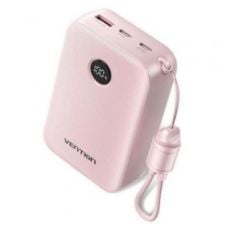 Εικόνα της Power Bank Vention 20000mAh USB-C & USB-A με Ενσωματωμένο Καλώδιο 22.5W Pink FKBP0-C