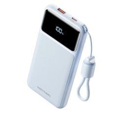 Εικόνα της Power Bank Vention 10000mAh USB-C/USB-A Led Display Built-Ιn Cable PD/QC 22.5W Blue XGYL0-39-TY