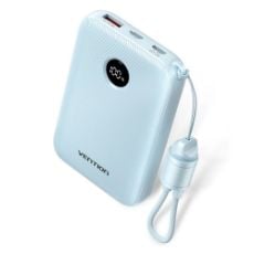Εικόνα της Power Bank Vention 10000mAh USB-C/USB-A Led Display Built-Ιn Cable 22.5W Blue FKAL0-C