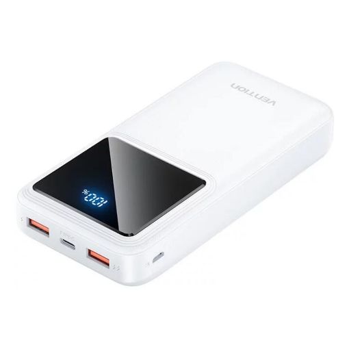 Εικόνα της Power Bank Vention 20000mAh USB-C & 2x USB-A Led Display 22.5W White FHLW0