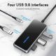 Εικόνα της USB Hub Vention 5-in-1 4x USB-A & USB-C PD 87W 0.15m Gray Mirrored Surface TFDHB