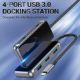 Εικόνα της USB Hub Vention 5-in-1 4x USB-A & USB-C PD 87W 0.15m Gray Mirrored Surface TFDHB