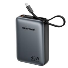 Εικόνα της Power Bank Vention Dash Mini 10000mAh Led Display Built-Ιn USB-C & Lightning 45W Gray FKMH0