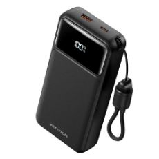 Εικόνα της Power Bank Vention 20000mAh USB-C & USB-A Led Display Built-Ιn Cable 22.5W Black XGYB0-40-TY