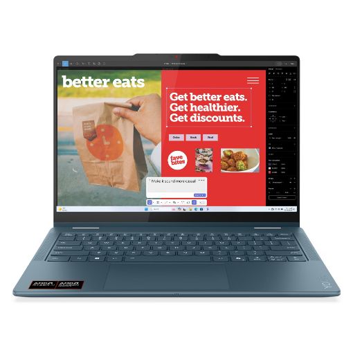 Εικόνα της Laptop Lenovo Yoga 7 2-in-1 14AKP10 14" Touch OLED AMD Ryzen AI 7 350 16GB 1TB SSD Win11 Home Tidal Teal 83JR001WGM
