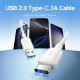Εικόνα της Καλώδιο Vention USB-A Male to USB-C Male 60W 2m PVC Black CTQBH