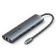 Εικόνα της Docking Station Vention 9-in-1 USB-C PD 4K 60Hz 100W 0.15m Gray TGVHB
