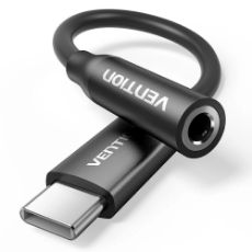 Εικόνα της Adapter Vention USB-C Male to 3.5mm Female Aluminum Alloy 0.1m Black BIIBA