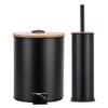 Εικόνα της Σετ Πιγκάλ & Καλαθάκι Μπάνιου Estia Bamboo Essentials Μεταλλικά Black 02-35631