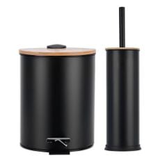 Εικόνα της Σετ Πιγκάλ & Καλαθάκι Μπάνιου Estia Bamboo Essentials Μεταλλικά Black 02-35631