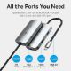 Εικόνα της Docking Station Vention 4-in-1 USB-C PD 4K 60Hz 100W 0.15m Gray TQAHB