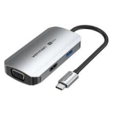 Εικόνα της Docking Station Vention 4-in-1 USB-C PD 4K 30Hz 100W 0.15m Gray TOAHB