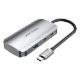 Εικόνα της USB Hub Vention 5-in-1 3x USB-A & 2x USB-C PD 100W 0.15m Gray TNDHB