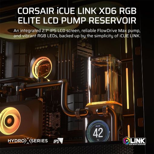 Εικόνα της Pump/Reservoir Combo Corsair XD6 RGB iCUE Link with LCD Screen Stealth Grey CX-9040015-WW