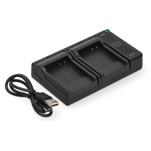 Εικόνα της Φορτιστής Μπαταριών WS Xtreme Power για Panasonic CGA-S007 / DMW-BCD10 2 Θέσεων με USB-C 4.2V 0.7A